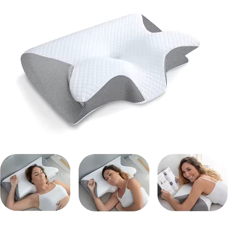 Oreiller cervical ergonomique à mémoire de forme