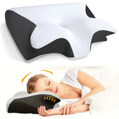 Oreiller cervical ergonomique à mémoire de forme